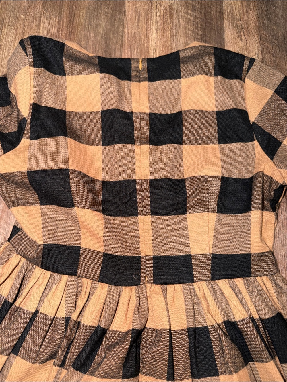 Dainty Jewells Plaid Dress Brown/Black Cottagecore size M - Picture 6 of 6